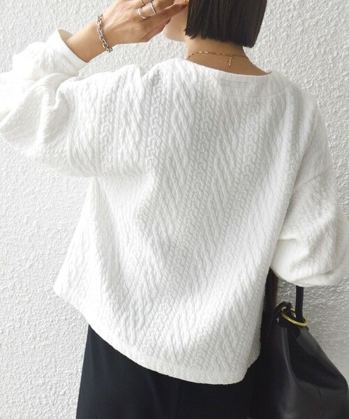 SHIPS / シップス Tシャツ | 〈手洗い可能〉ケーブル ジャージー スキッパー プルオーバー | 詳細16