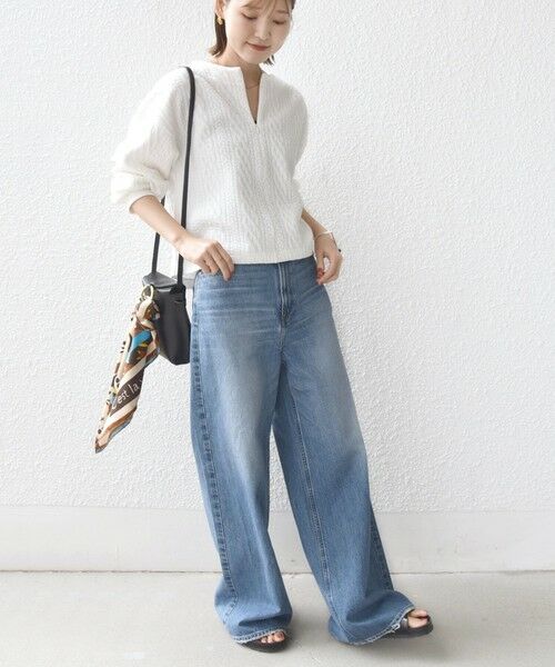 SHIPS / シップス Tシャツ | 〈手洗い可能〉ケーブル ジャージー スキッパー プルオーバー | 詳細4