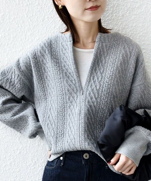 SHIPS / シップス Tシャツ | 〈手洗い可能〉ケーブル ジャージー スキッパー プルオーバー | 詳細24