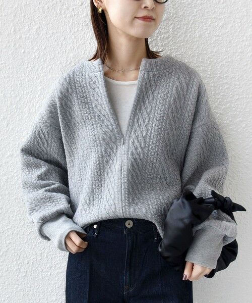 SHIPS / シップス Tシャツ | 〈手洗い可能〉ケーブル ジャージー スキッパー プルオーバー | 詳細25