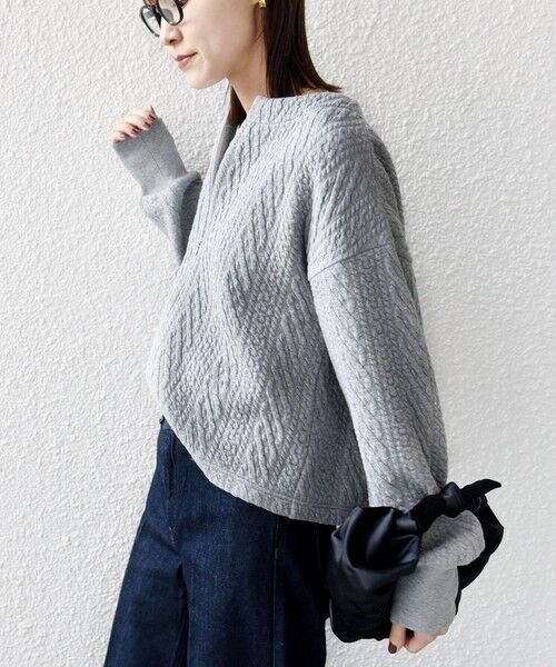 SHIPS / シップス Tシャツ | 〈手洗い可能〉ケーブル ジャージー スキッパー プルオーバー | 詳細27