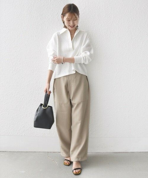 SHIPS / シップス カットソー（半袖以外） | 【WEB限定】〈手洗い可能〉ケーブル ジャージー ポロ プルオーバー | 詳細1