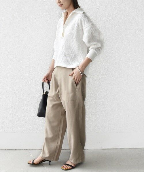 SHIPS / シップス カットソー（半袖以外） | 【WEB限定】〈手洗い可能〉ケーブル ジャージー ポロ プルオーバー | 詳細2