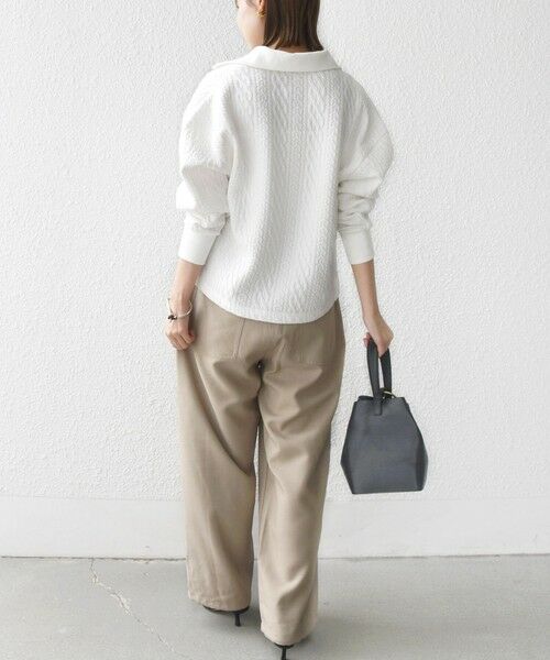 SHIPS / シップス カットソー（半袖以外） | 【WEB限定】〈手洗い可能〉ケーブル ジャージー ポロ プルオーバー | 詳細3