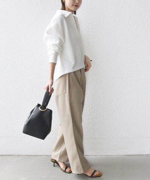 SHIPS / シップス カットソー（半袖以外） | 【WEB限定】〈手洗い可能〉ケーブル ジャージー ポロ プルオーバー | 詳細4