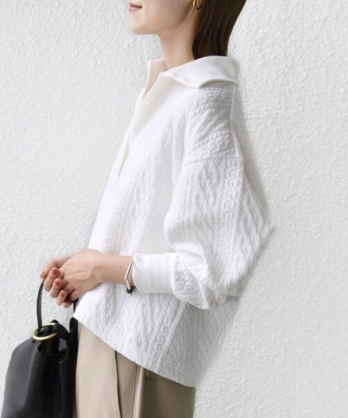 SHIPS / シップス カットソー（半袖以外） | 【WEB限定】〈手洗い可能〉ケーブル ジャージー ポロ プルオーバー | 詳細6