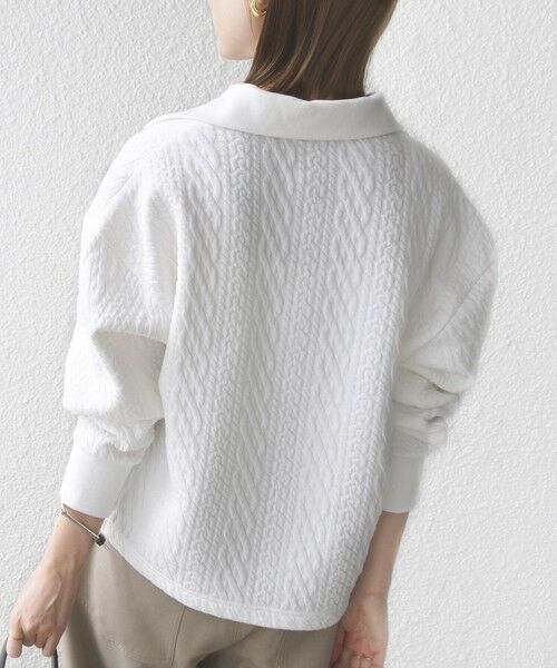 SHIPS / シップス カットソー（半袖以外） | 【WEB限定】〈手洗い可能〉ケーブル ジャージー ポロ プルオーバー | 詳細7