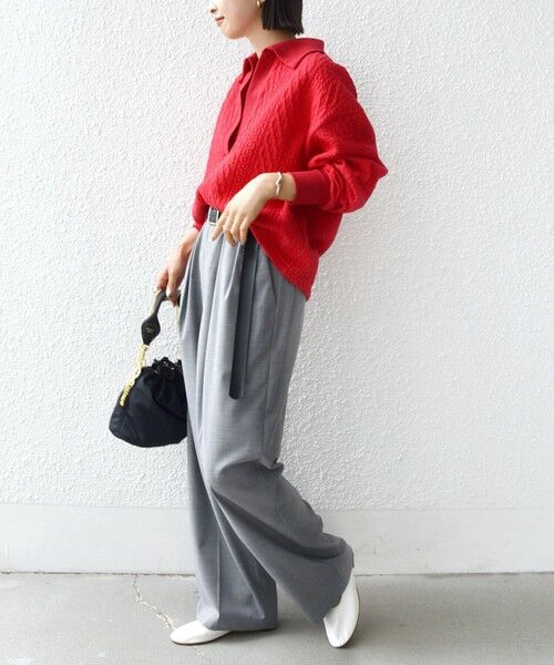 SHIPS / シップス カットソー（半袖以外） | 【WEB限定】〈手洗い可能〉ケーブル ジャージー ポロ プルオーバー | 詳細17