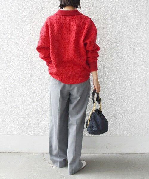 SHIPS / シップス カットソー（半袖以外） | 【WEB限定】〈手洗い可能〉ケーブル ジャージー ポロ プルオーバー | 詳細18