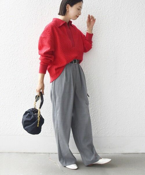 SHIPS / シップス カットソー（半袖以外） | 【WEB限定】〈手洗い可能〉ケーブル ジャージー ポロ プルオーバー | 詳細19