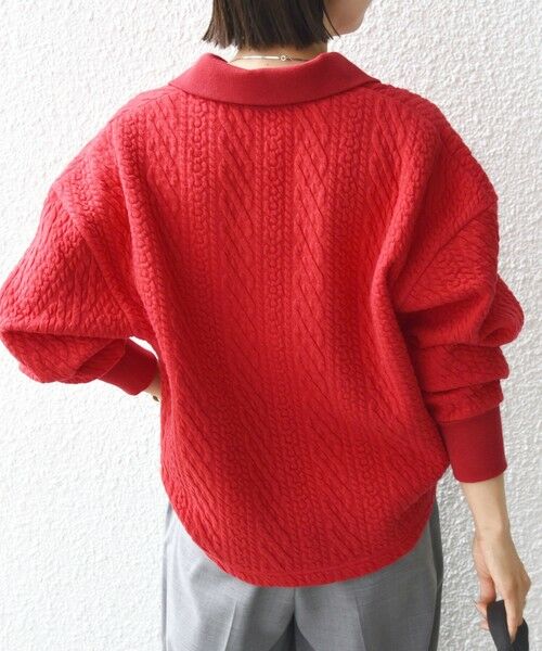 SHIPS / シップス カットソー（半袖以外） | 【WEB限定】〈手洗い可能〉ケーブル ジャージー ポロ プルオーバー | 詳細22