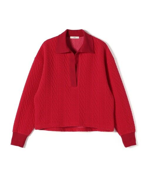 SHIPS / シップス カットソー（半袖以外） | 【WEB限定】〈手洗い可能〉ケーブル ジャージー ポロ プルオーバー | 詳細24