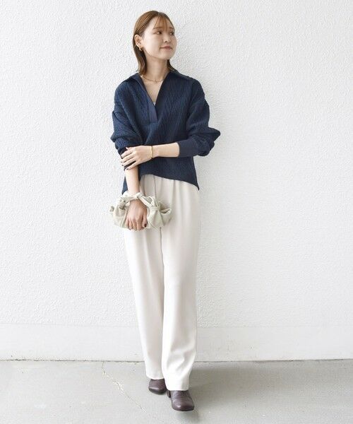 SHIPS / シップス カットソー（半袖以外） | 【WEB限定】〈手洗い可能〉ケーブル ジャージー ポロ プルオーバー | 詳細26