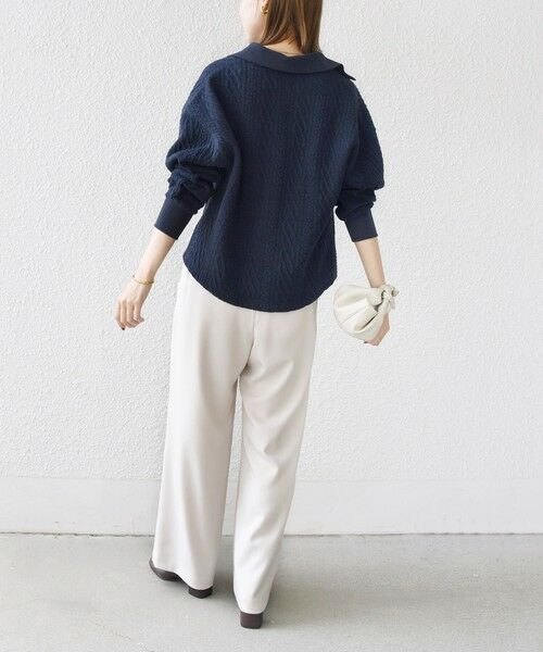 SHIPS / シップス カットソー（半袖以外） | 【WEB限定】〈手洗い可能〉ケーブル ジャージー ポロ プルオーバー | 詳細28