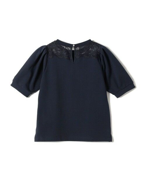 SHIPS / シップス カットソー | 〈手洗い可能〉レース コンビ パフ スリーブ 半袖 Tシャツ | 詳細3