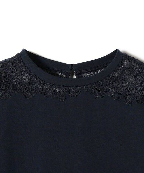 SHIPS / シップス カットソー | 〈手洗い可能〉レース コンビ パフ スリーブ 半袖 Tシャツ | 詳細4