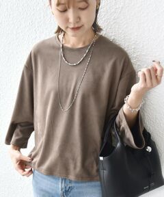 SHIPS / シップス カットソー | 〈手洗い可能〉ポリエステル スエード ワイド スリーブ プルオーバー