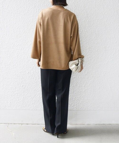 SHIPS / シップス カットソー | 〈手洗い可能〉ポリエステル スエード ワイド スリーブ プルオーバー | 詳細3