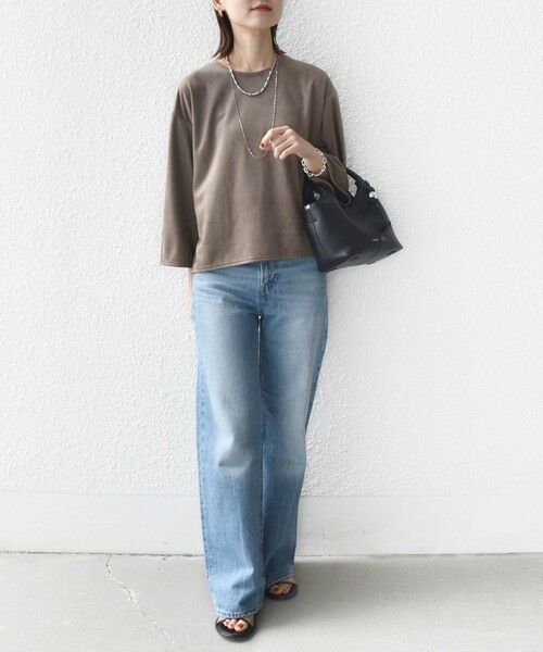 SHIPS / シップス カットソー | 〈手洗い可能〉ポリエステル スエード ワイド スリーブ プルオーバー | 詳細20