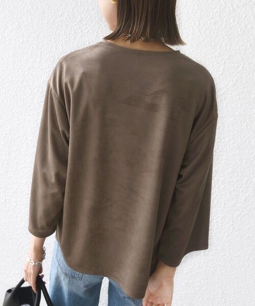 SHIPS / シップス カットソー | 〈手洗い可能〉ポリエステル スエード ワイド スリーブ プルオーバー | 詳細26