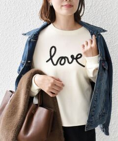 SHIPS / シップス スウェット | 【WEB限定】〈手洗い可能〉ファンシー コード 刺繍 ダンボール カットソー