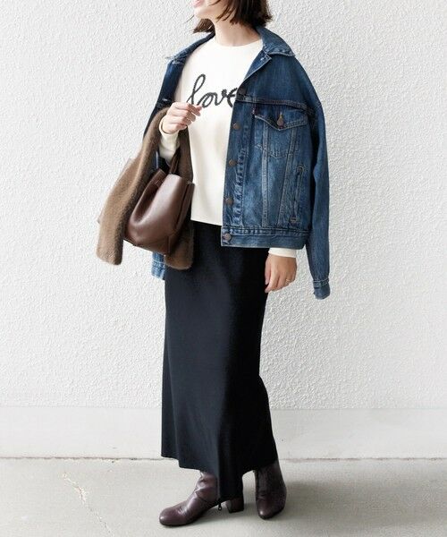 SHIPS / シップス スウェット | 【WEB限定】〈手洗い可能〉ファンシー コード 刺繍 ダンボール カットソー | 詳細3