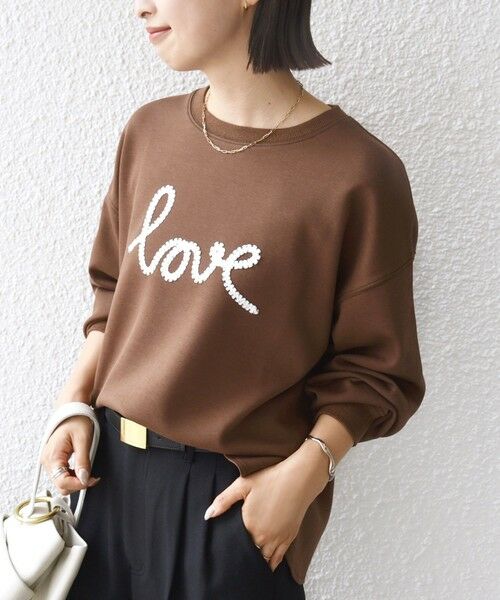 SHIPS / シップス スウェット | 【WEB限定】〈手洗い可能〉ファンシー コード 刺繍 ダンボール カットソー | 詳細12