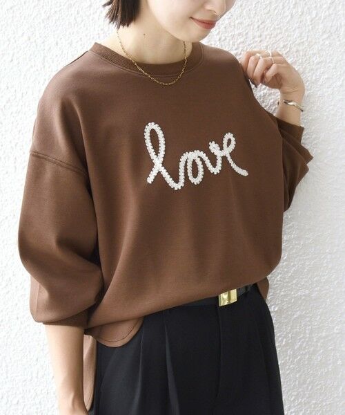 SHIPS / シップス スウェット | 【WEB限定】〈手洗い可能〉ファンシー コード 刺繍 ダンボール カットソー | 詳細14