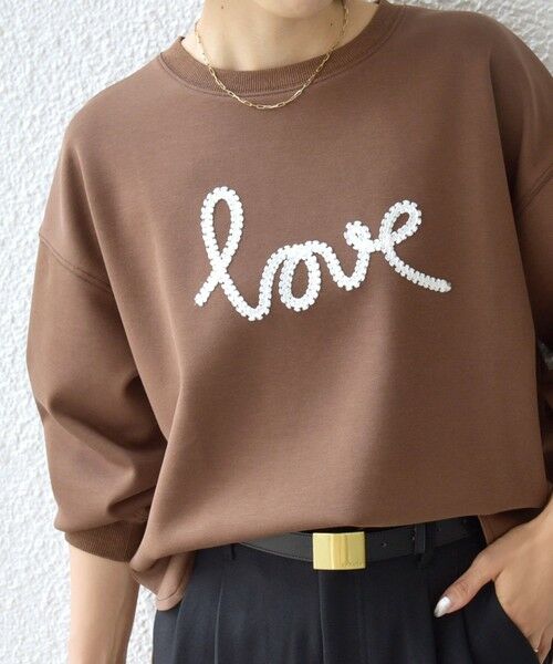 SHIPS / シップス スウェット | 【WEB限定】〈手洗い可能〉ファンシー コード 刺繍 ダンボール カットソー | 詳細15