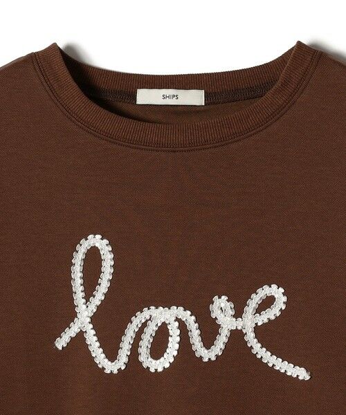 SHIPS / シップス スウェット | 【WEB限定】〈手洗い可能〉ファンシー コード 刺繍 ダンボール カットソー | 詳細17