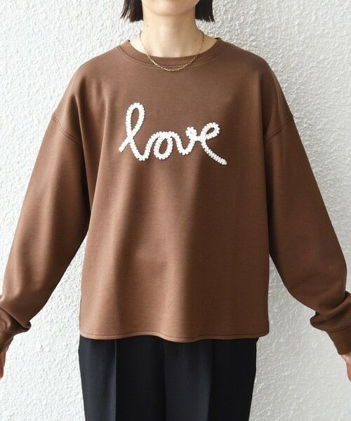 SHIPS / シップス スウェット | 【WEB限定】〈手洗い可能〉ファンシー コード 刺繍 ダンボール カットソー | 詳細21