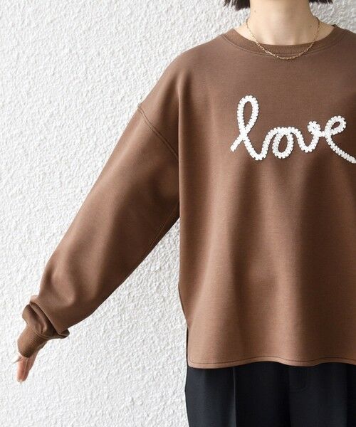 SHIPS / シップス スウェット | 【WEB限定】〈手洗い可能〉ファンシー コード 刺繍 ダンボール カットソー | 詳細24