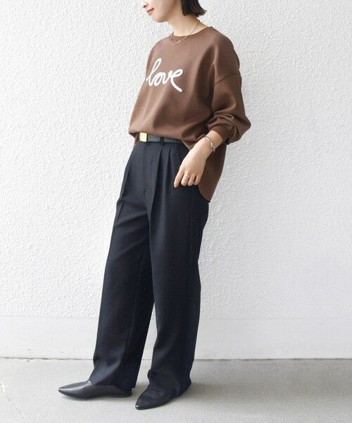 SHIPS / シップス スウェット | 【WEB限定】〈手洗い可能〉ファンシー コード 刺繍 ダンボール カットソー | 詳細8