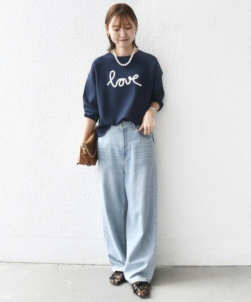 SHIPS / シップス スウェット | 【WEB限定】〈手洗い可能〉ファンシー コード 刺繍 ダンボール カットソー | 詳細25