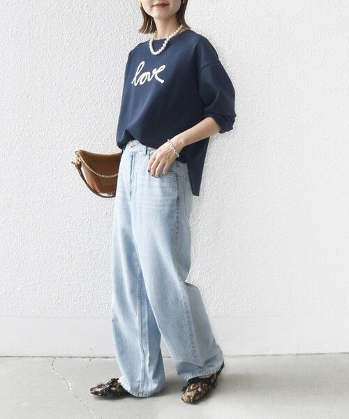 SHIPS / シップス スウェット | 【WEB限定】〈手洗い可能〉ファンシー コード 刺繍 ダンボール カットソー | 詳細26