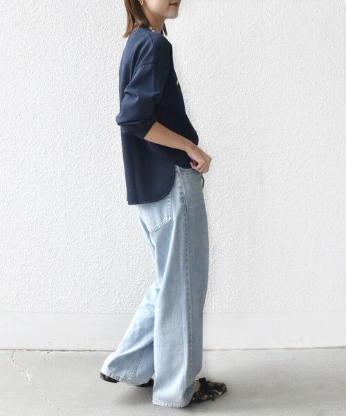 SHIPS / シップス スウェット | 【WEB限定】〈手洗い可能〉ファンシー コード 刺繍 ダンボール カットソー | 詳細28