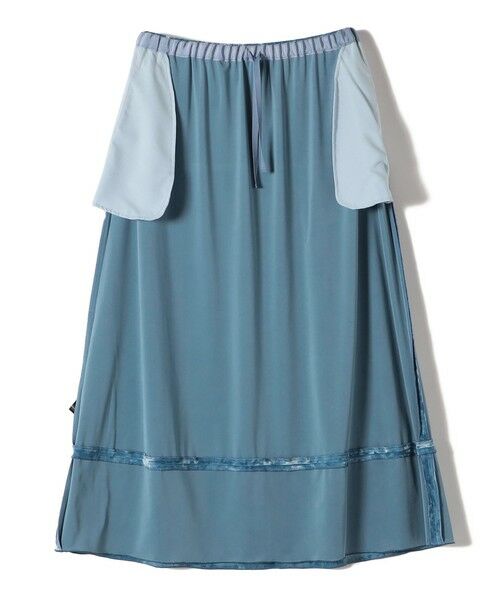 SHIPS / シップス ロング・マキシ丈スカート | SHIPS Primary Navy Label:〈手洗い可能〉クラッシュ ベロア スカート | 詳細3