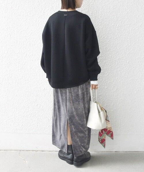 SHIPS / シップス ロング・マキシ丈スカート | 〈手洗い可能〉スノー クラッシュ ポリエステル ベロア ウエスト ゴム スカート | 詳細27