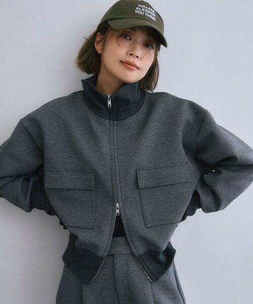 SHIPS for women/シップスウィメン s.oyamadaコラボ:〈手洗い可能〉コットン エア ダンボール ブルゾン ダークグレー ONE SIZE SHIPS for women/シップスウィメン s.oyamadaコラボ:〈手洗い可能〉コットン エア ダンボール ブルゾン ダークグレー ONE SIZE