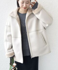 SHIPS / シップス その他アウター | フェイク ムートン ジップ コート