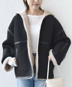 SHIPS / シップス その他アウター | フェイク ムートン ジップ コート