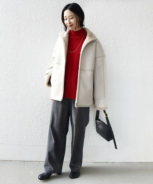 SHIPS / シップス その他アウター | フェイク ムートン ジップ コート | 詳細11