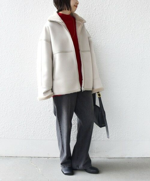 SHIPS / シップス その他アウター | フェイク ムートン ジップ コート | 詳細13