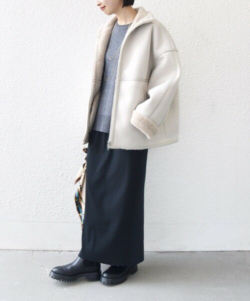 SHIPS / シップス その他アウター | フェイク ムートン ジップ コート | 詳細2