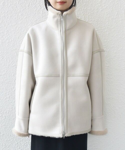 SHIPS / シップス その他アウター | フェイク ムートン ジップ コート | 詳細18