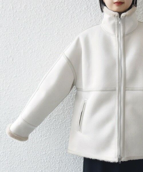 SHIPS / シップス その他アウター | フェイク ムートン ジップ コート | 詳細21