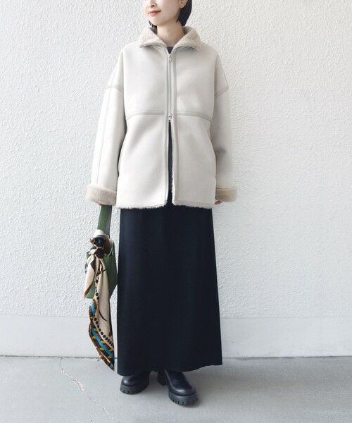 SHIPS / シップス その他アウター | フェイク ムートン ジップ コート | 詳細9