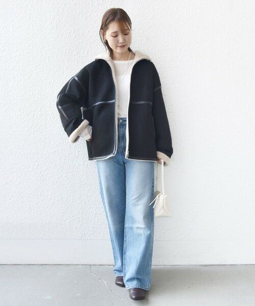 SHIPS / シップス その他アウター | フェイク ムートン ジップ コート | 詳細22