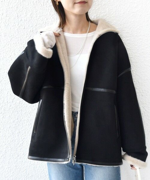 SHIPS / シップス その他アウター | フェイク ムートン ジップ コート | 詳細26