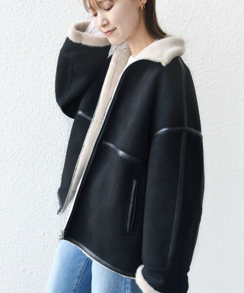 SHIPS / シップス その他アウター | フェイク ムートン ジップ コート | 詳細27